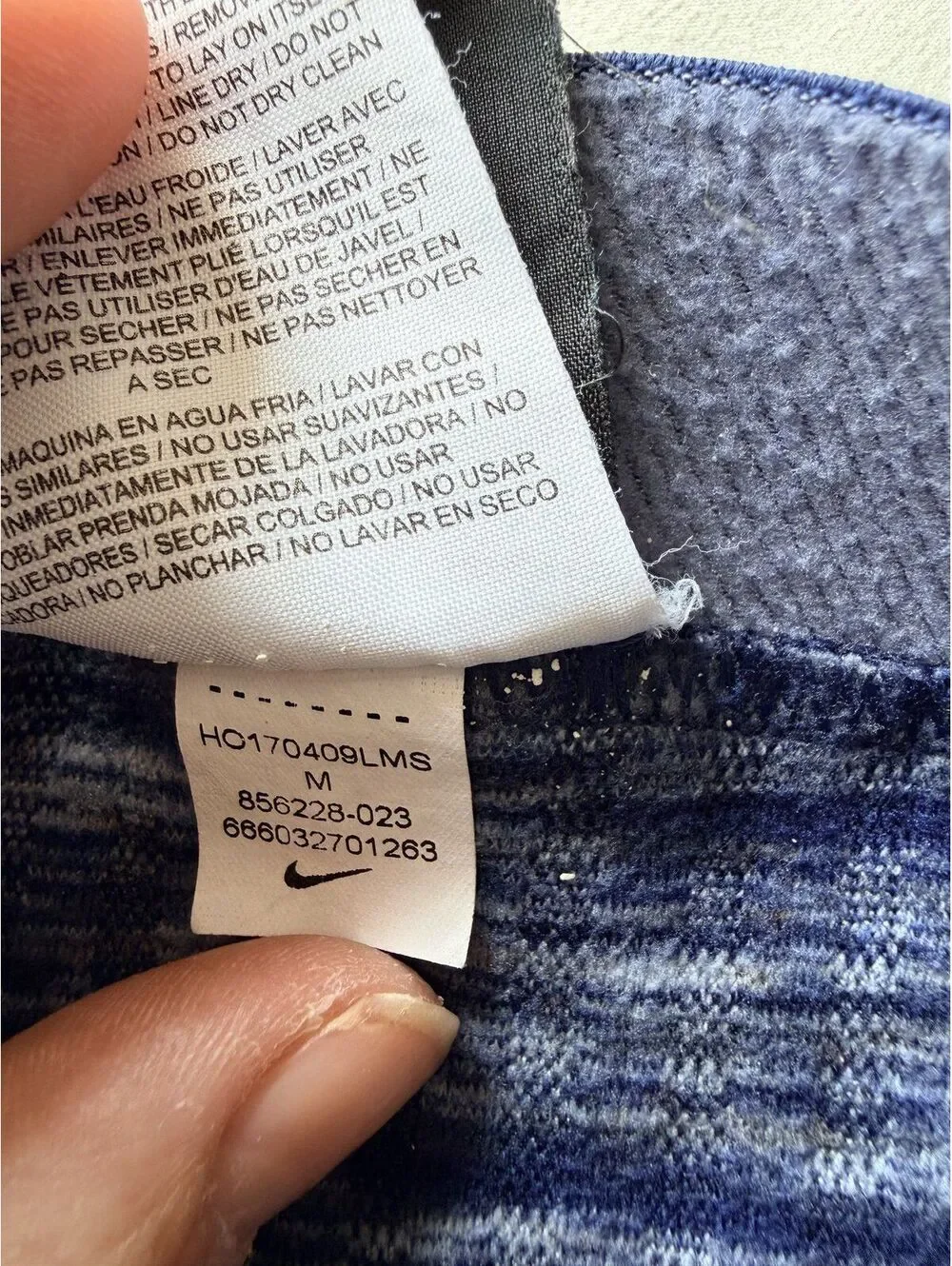 Nike Pro Hyperwarm Fleece Lined Training Tights Navy Size M